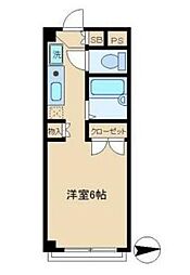 西武有楽町線 練馬駅 徒歩9分の賃貸マンション 3階ワンルームの間取り