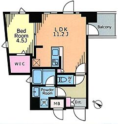 東京メトロ丸ノ内線 池袋駅 徒歩7分の賃貸マンション 5階1LDKの間取り