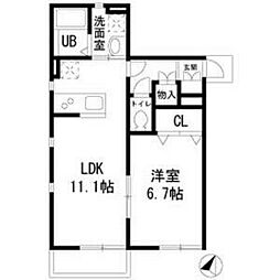 西武池袋線 大泉学園駅 徒歩5分の賃貸アパート 1階1LDKの間取り