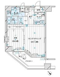 JR京浜東北・根岸線 王子駅 徒歩6分の賃貸マンション 11階1LDKの間取り