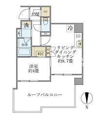 プラティーク目白 1LDKの間取図画像