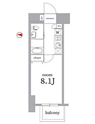 lighthouse大塚 1Kの間取図画像