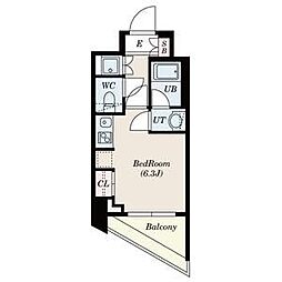 S-FORT中板橋 ワンルームの間取図画像