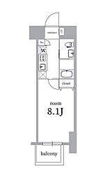 lighthouse大塚 1Kの間取図画像
