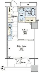 レジディアタワー上池袋タワーサイド 1DKの間取図画像