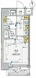 プレール・ドゥーク池袋 1Kの間取図画像