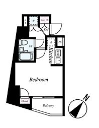 スカイコート大塚 ワンルームの間取図画像