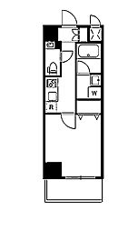 パーシモン大塚 1Kの間取図画像