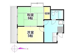ハイム大木 1Kの間取図画像