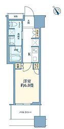シティタワー池袋 1Kの間取図画像