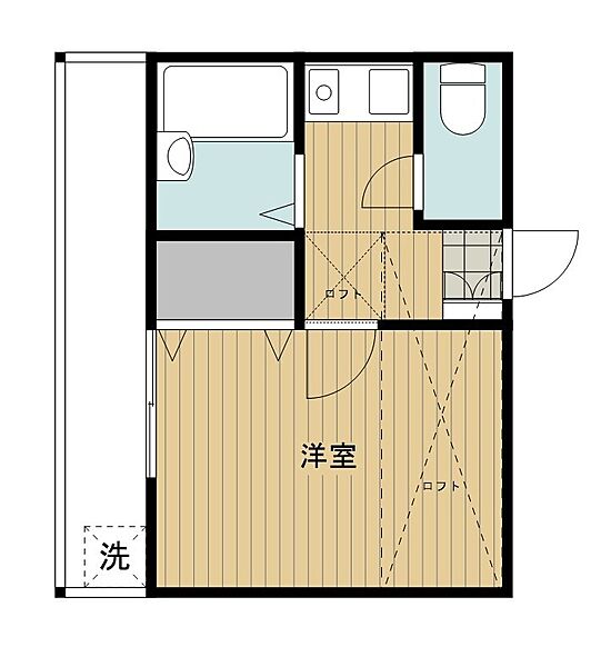 埼玉県草加市北谷2丁目(賃貸アパート1K・2階・18.81㎡)の写真 その2