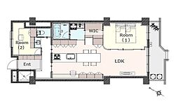 シーアイマンション駒場B棟 2LDKの間取図画像