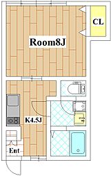 LOTUS尾山台駅前 1Kの間取図画像
