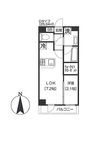 アジールコート芝公園 ｜東京都港区芝２丁目(賃貸マンション1DK・3階・25.34㎡)の写真 その2