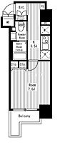 東京都港区西新橋３丁目（賃貸マンション1K・5階・25.72㎡） その2