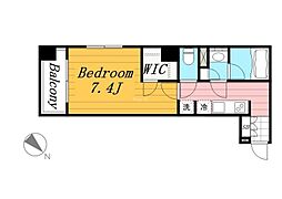 オーク高輪II 3階1Kの間取り