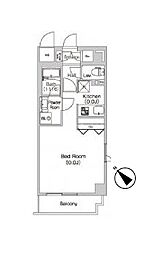 プライムアーバン麻布十番 6階1Kの間取り