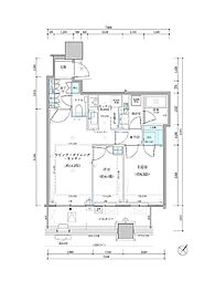パークタワー勝どきサウス 2LDKの間取図画像