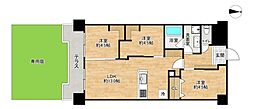 じゅうグランドマンション二日市 3LDKの間取図画像