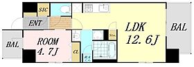 スプランディッドVIII  ｜ 大阪府大阪市淀川区加島3丁目（賃貸マンション1LDK・6階・42.00㎡） その2