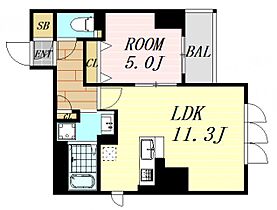 ジ　アドレス梅田  ｜ 大阪府大阪市北区太融寺町（賃貸マンション1LDK・6階・41.75㎡） その2