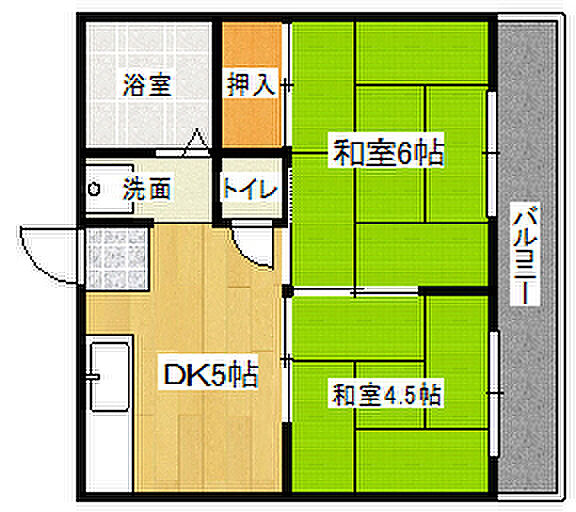 兵庫県神戸市灘区大石北町(賃貸マンション2DK・2階・34.00㎡)の写真 その2