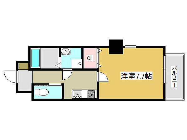 兵庫県姫路市南町(賃貸マンション1K・9階・27.03㎡)の写真 その2