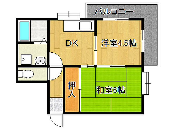 兵庫県神戸市東灘区北青木4丁目(賃貸マンション2DK・4階・36.00㎡)の写真 その2