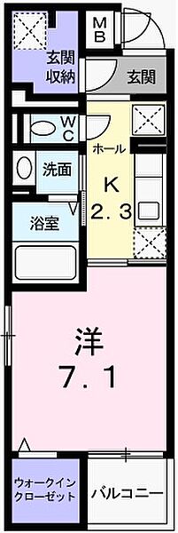 兵庫県姫路市飾磨区三宅1丁目(賃貸マンション1K・4階・34.02㎡)の写真 その2