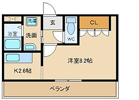 兵庫県姫路市飾磨区中島（賃貸マンション1K・2階・28.10㎡） その2