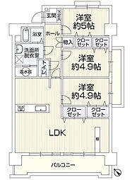 オリエントハイツJR千鳥駅前 3LDKの間取図画像