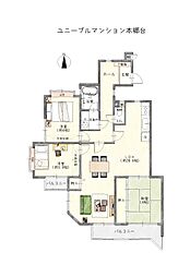 ユニーブルマンション本郷台 3LDKの間取図画像