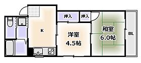 大阪府大阪市東住吉区山坂3丁目（賃貸マンション2K・4階・32.00㎡） その2