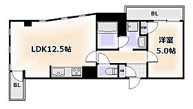 大阪府大阪市東住吉区鷹合1丁目（賃貸マンション1LDK・2階・42.00㎡） その2