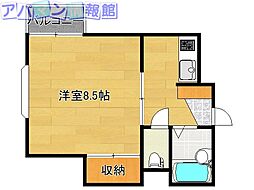 メイプルハウス 1Kの間取図画像