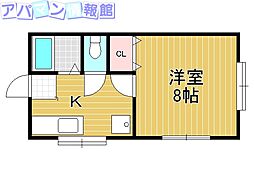 ポケットハウス 1Kの間取図画像