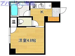 プラザ・ドゥ・ロード 1Kの間取図画像