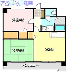 ファーストトゥイッグ女池 2DKの間取図画像