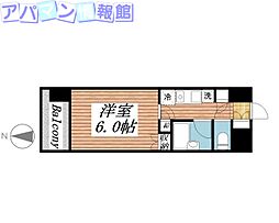 メゾン・ド・リエス 1Kの間取図画像