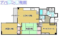ロイヤルマンション 2SDKの間取図画像