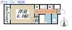 メゾン・ド・ラルジュ 1Kの間取図画像