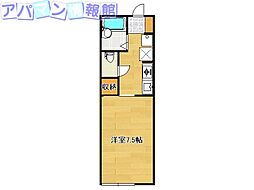 アドバンテージ3 1Kの間取図画像
