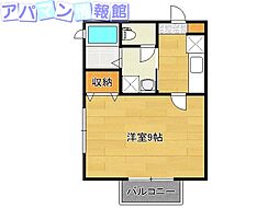 パレスまつかん 1Kの間取図画像