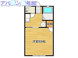 アンセリジェ 1Kの間取図画像