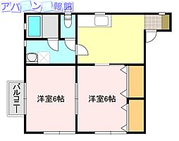 ファーストブランチ 2DKの間取図画像