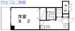 アーバンスカイ 1Kの間取図画像
