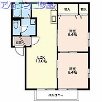 シャーメゾンランブル  ｜ 新潟県新潟市中央区上沼661（賃貸アパート2LDK・2階・54.57㎡） その2