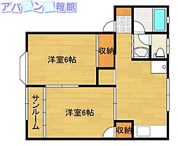 メゾンプレアデス 2DKの間取図画像