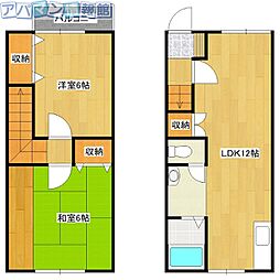 グランディール2 2LDKの間取図画像