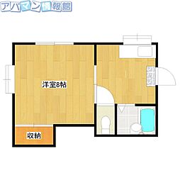 スカイコーポラス 1Kの間取図画像